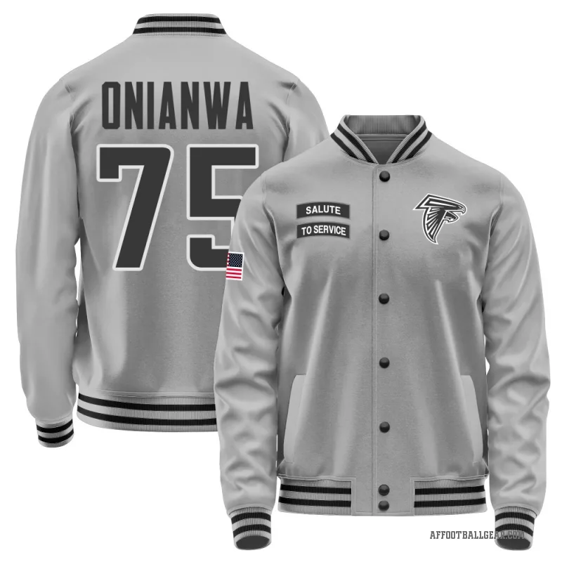 Ethan Onianwa Men's Gray Atlanta Falcons Salute to Service Performance Jacket