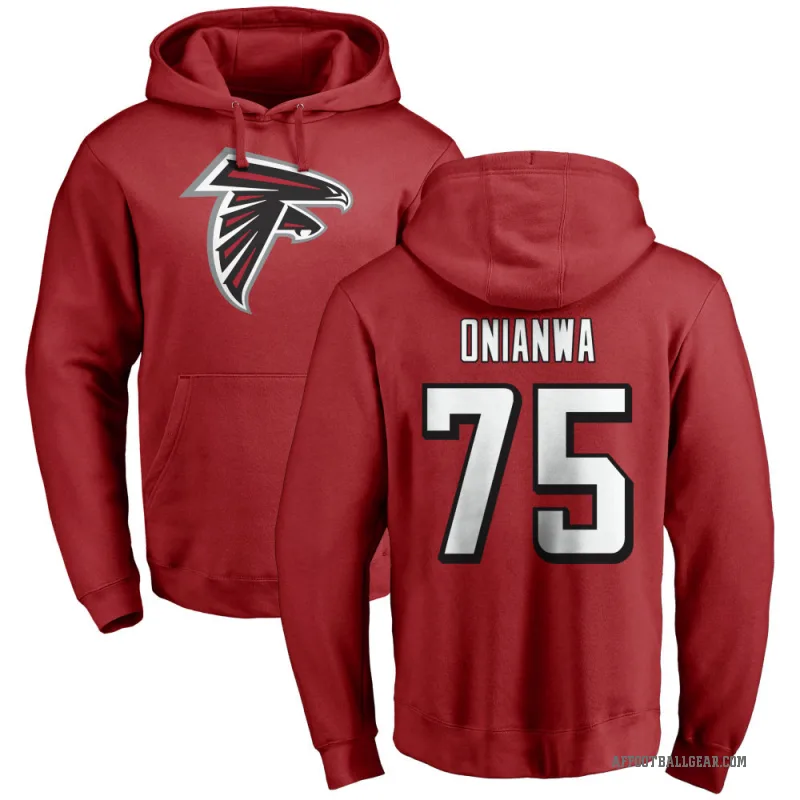 Ethan Onianwa Men's Red Atlanta Falcons Pro Line Logo Pullover Hoodie