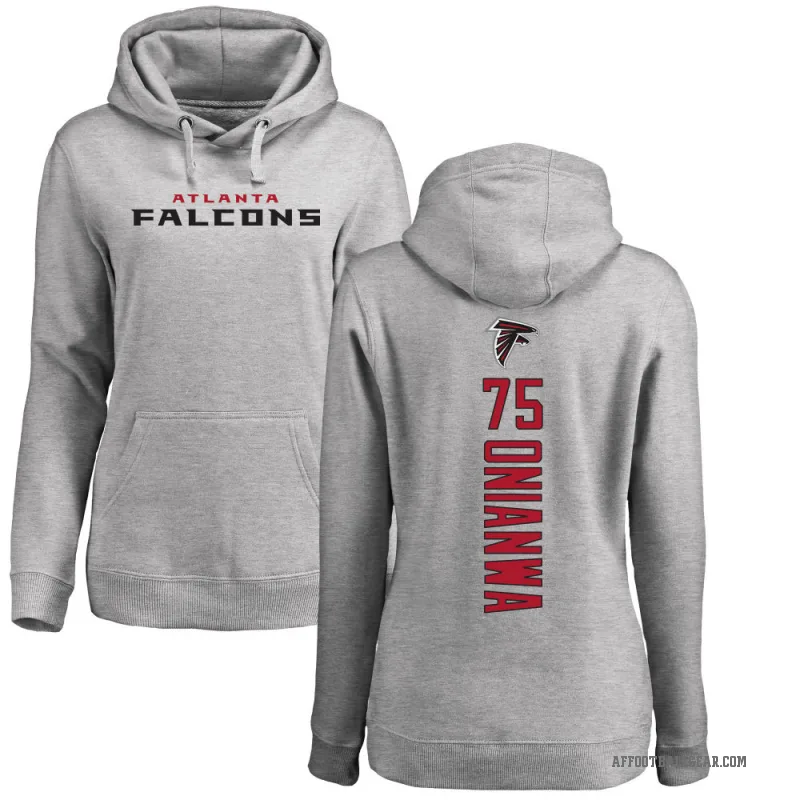 Ethan Onianwa Women's Atlanta Falcons Pro Line Ash Backer Pullover Hoodie