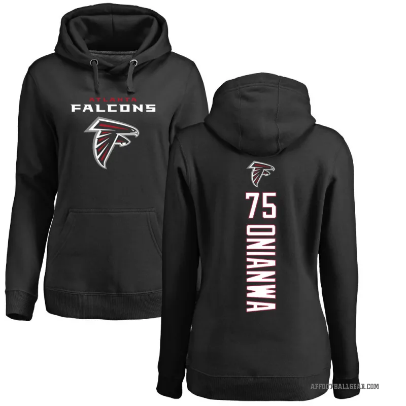 Ethan Onianwa Women's Black Atlanta Falcons Pro Line Backer Pullover Hoodie