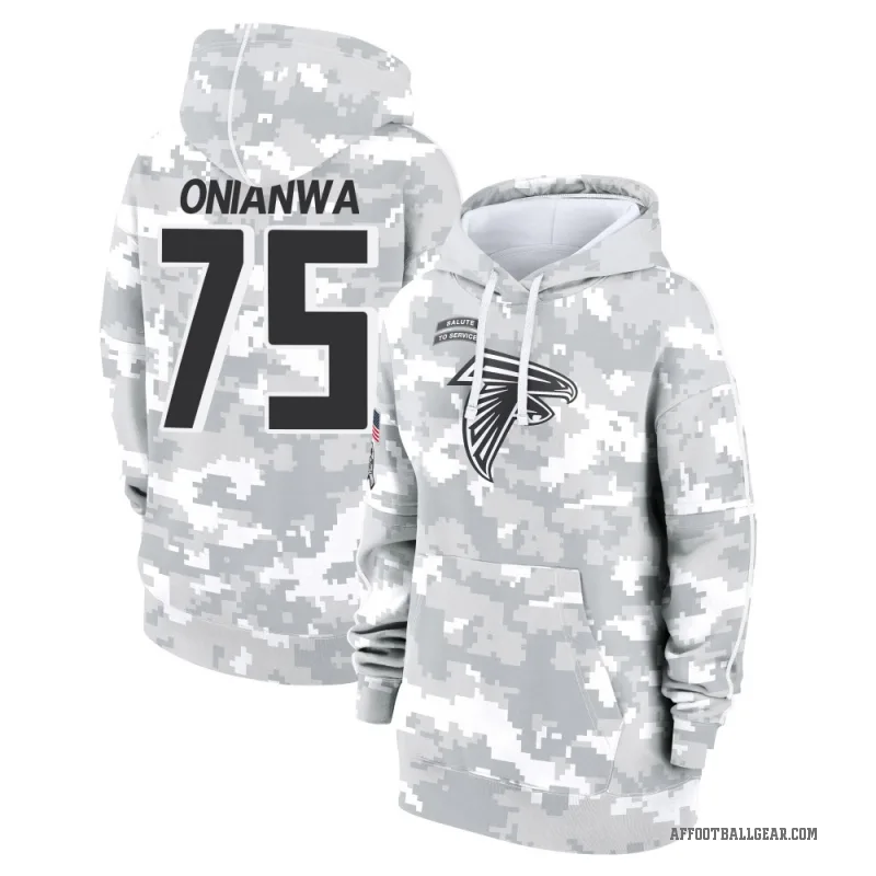 Ethan Onianwa Women's Camo Atlanta Falcons Arctic 2024 Salute to Service Club Fleece Pullover Hoodie