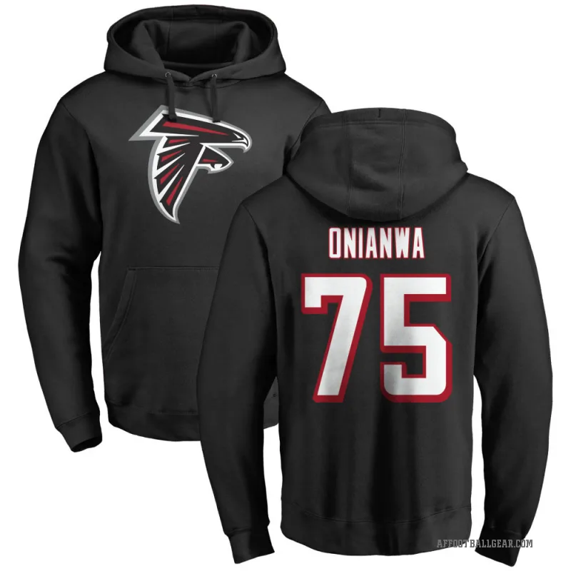 Ethan Onianwa Youth Black Atlanta Falcons Pro Line Logo Pullover Hoodie