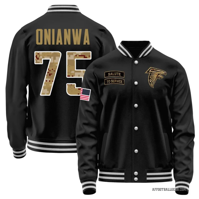 Ethan Onianwa Youth Black Atlanta Falcons Salute to Service Sideline Performance Jacket