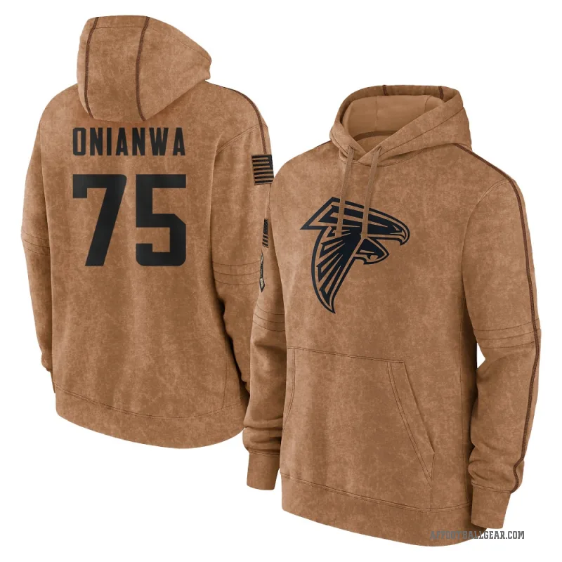 Ethan Onianwa Youth Brown Atlanta Falcons 2023 Salute To Service Club Pullover Hoodie