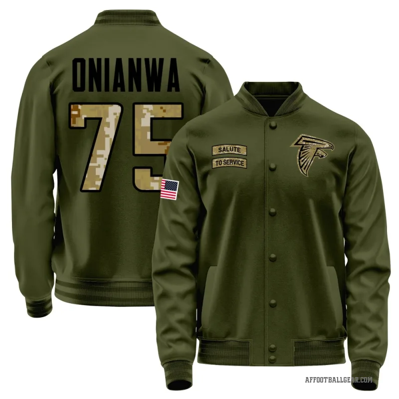 Ethan Onianwa Youth Olive Atlanta Falcons Salute to Service Sideline Performance Jacket