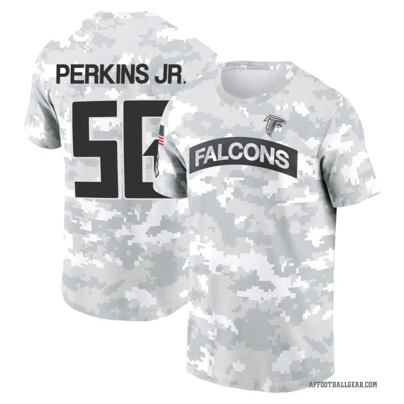 Harold Perkins Jr. Men's Camo Atlanta Falcons Arctic 2024 Salute to Service Performance T-Shirt