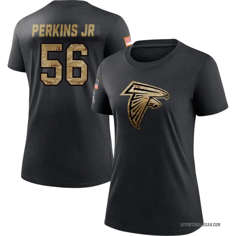 Harold Perkins Jr. Women's Black Atlanta Falcons 2020 Salute To Service Performance T-Shirt