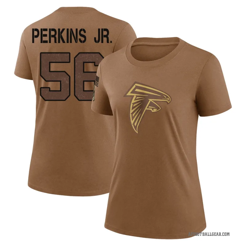 Harold Perkins Jr. Women's Brown Atlanta Falcons 2023 Salute To Service Performance T-Shirt