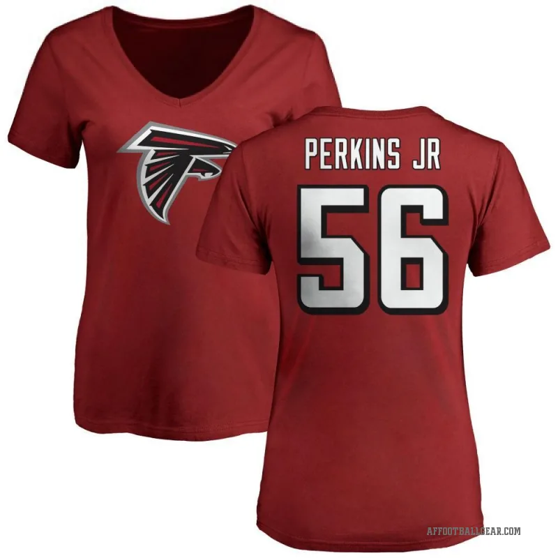 Harold Perkins Jr. Women's Red Atlanta Falcons Logo Slim Fit T-Shirt -