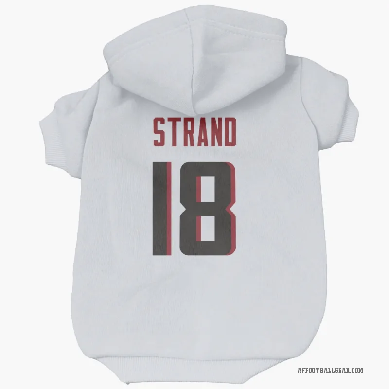 Jack Strand  White Atlanta Falcons  Cat & Dog Pet Hoodie
