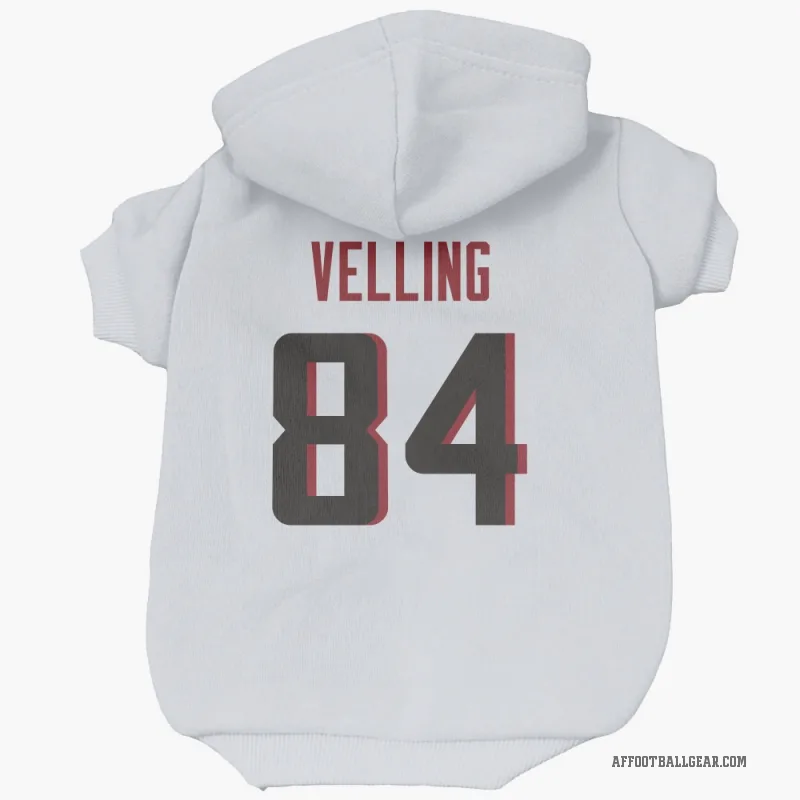 Jack Velling  White Atlanta Falcons  Cat & Dog Pet Hoodie