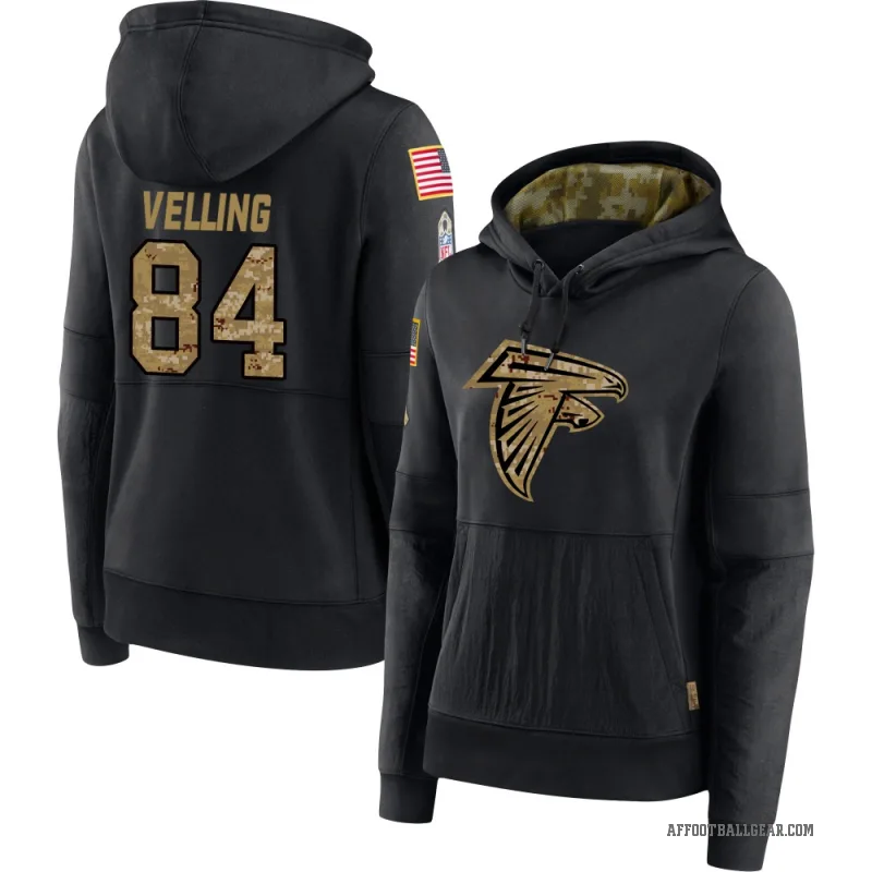 Jack Velling Women's Black Atlanta Falcons 2020 Salute to Service Sideline Performance Pullover Hoodie