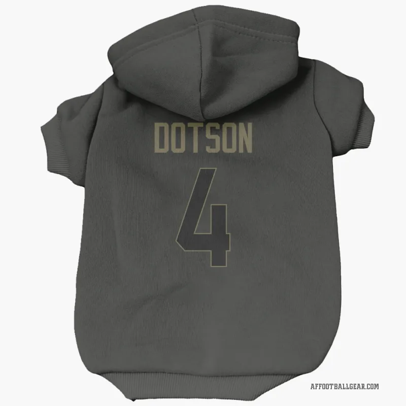 Jahan Dotson  Black Atlanta Falcons  Service Cat & Dog Pet Hoodie