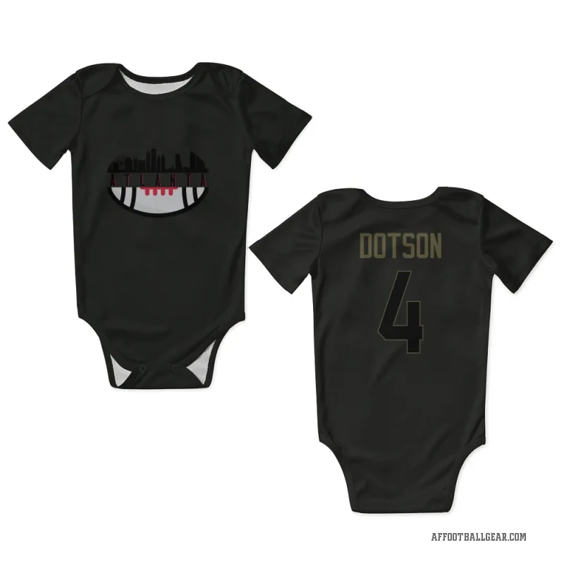 Jahan Dotson  Black Atlanta Falcons  Service Newborn & Infant Bodysuit