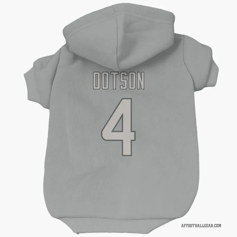 Jahan Dotson  Charcoal Atlanta Falcons  Cat & Dog Pet Hoodie