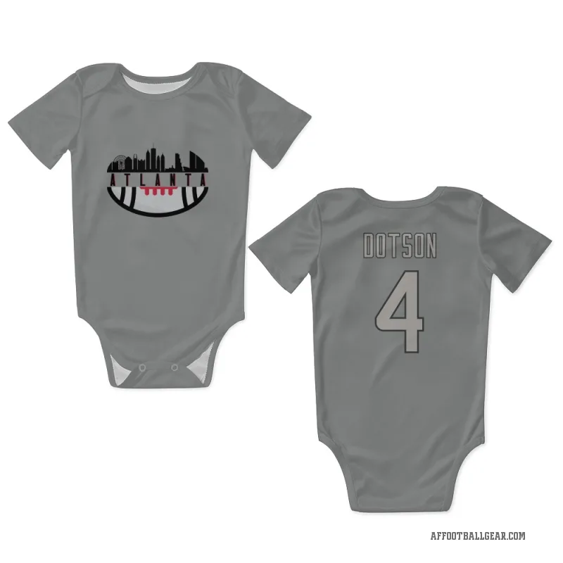 Jahan Dotson  Charcoal Atlanta Falcons  Newborn & Infant Bodysuit
