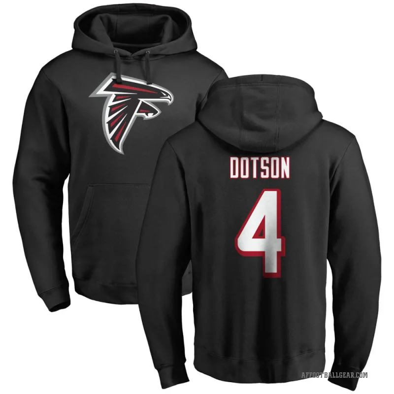 Jahan Dotson Men's Black Atlanta Falcons Pro Line Logo Pullover Hoodie