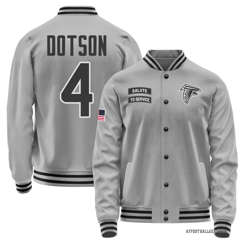 Jahan Dotson Men's Gray Atlanta Falcons Salute to Service Performance Jacket