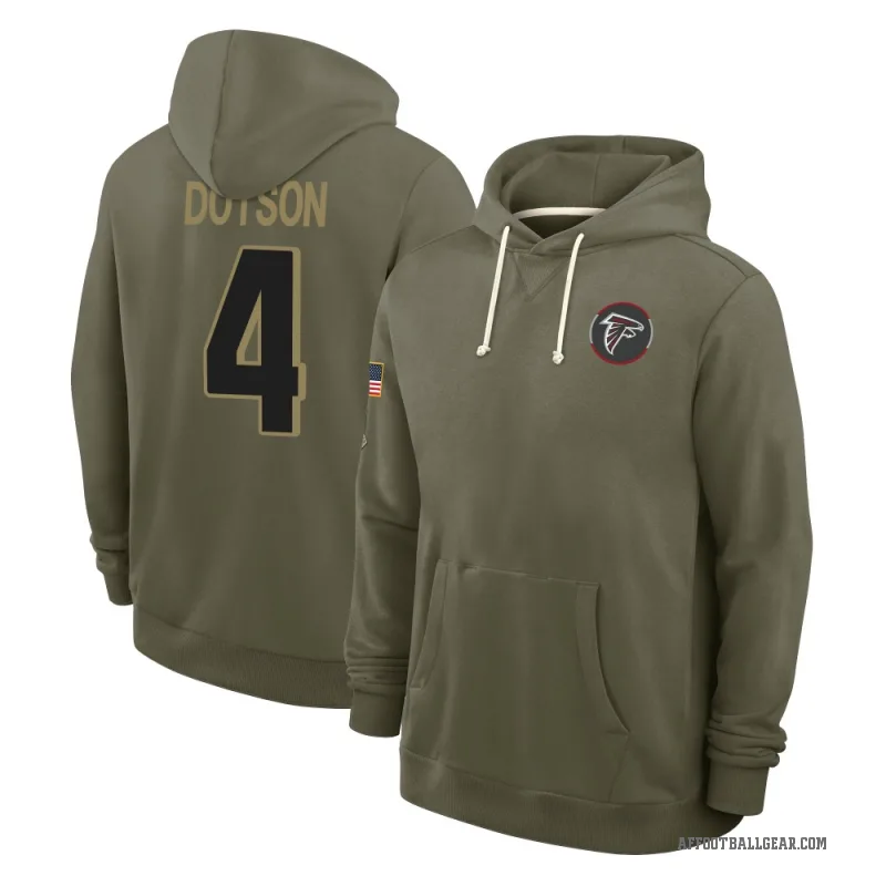 Jahan Dotson Men's Olive Atlanta Falcons 2025 Salute to Service Hoodie