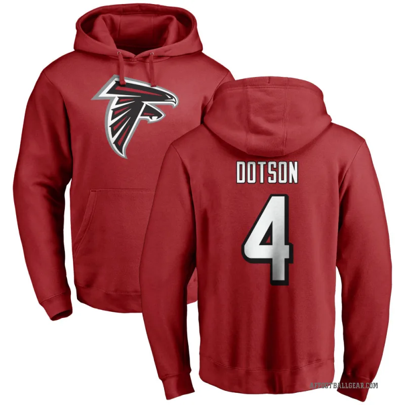 Jahan Dotson Men's Red Atlanta Falcons Pro Line Logo Pullover Hoodie