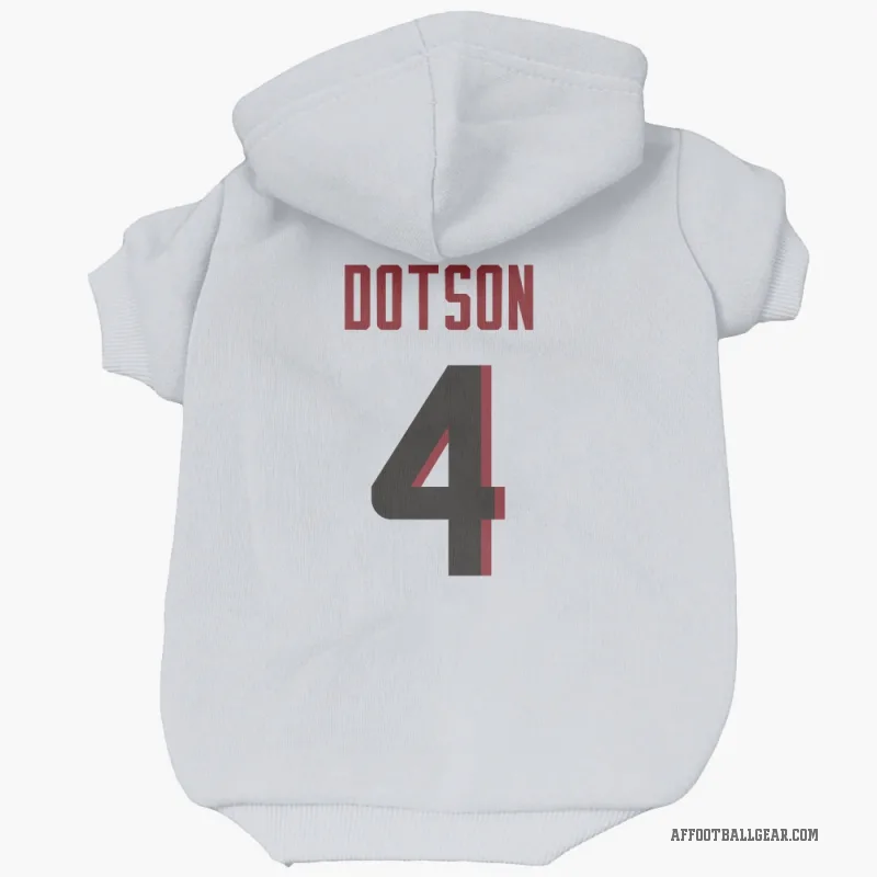 Jahan Dotson  White Atlanta Falcons  Cat & Dog Pet Hoodie
