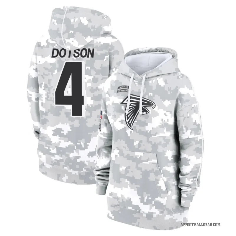 Jahan Dotson Women's Camo Atlanta Falcons Arctic 2024 Salute to Service Club Fleece Pullover Hoodie
