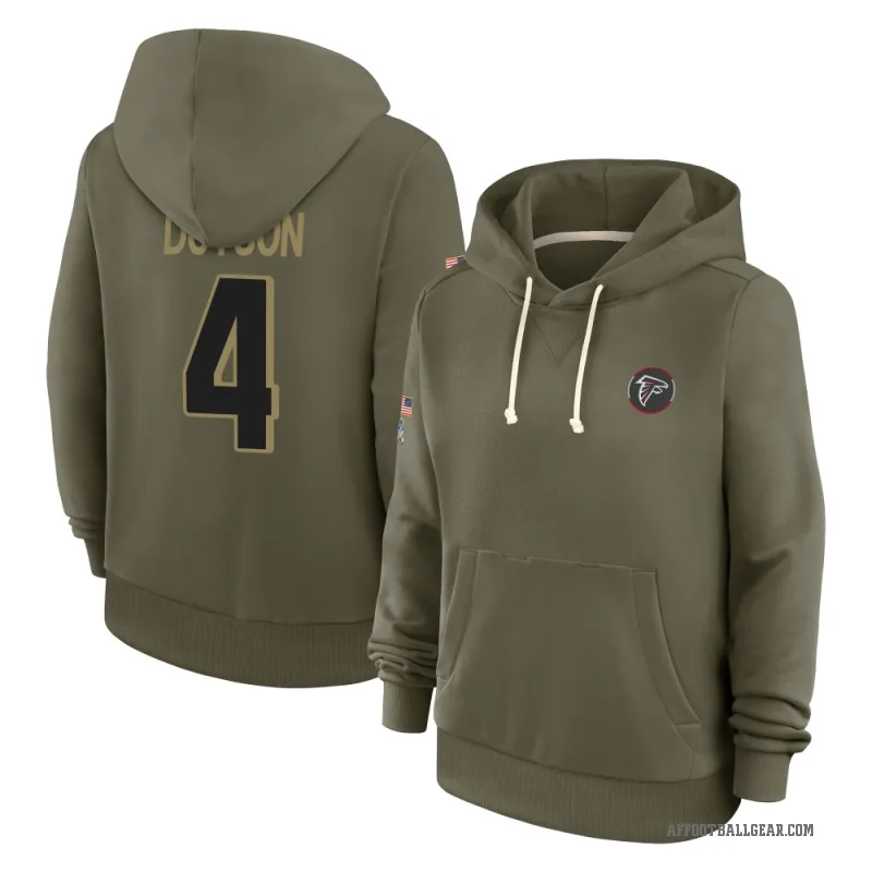 Jahan Dotson Women's Olive Atlanta Falcons 2025 Salute to Service Hoodie
