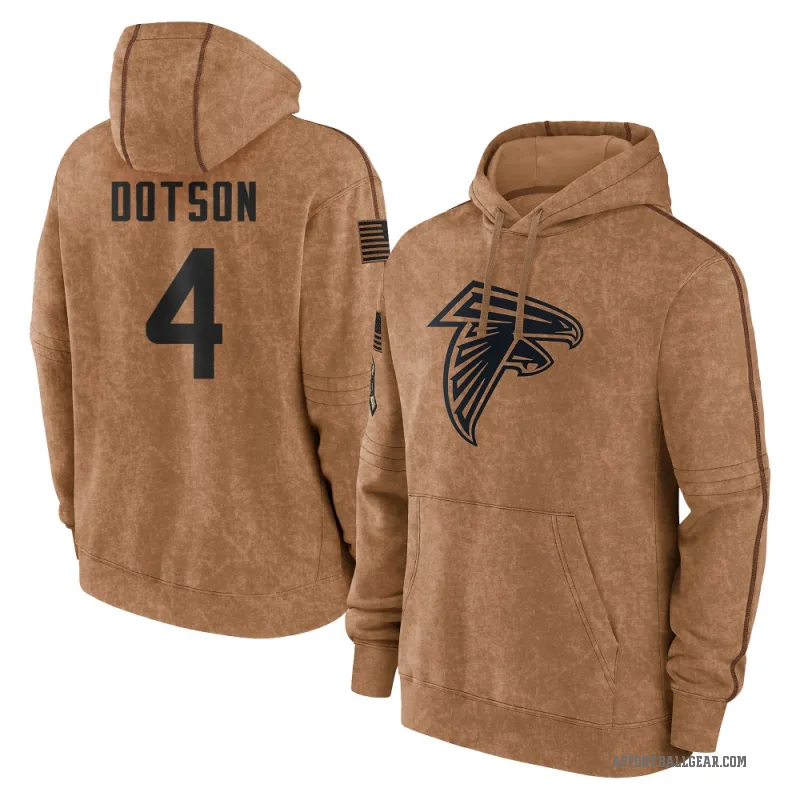 Jahan Dotson Youth Brown Atlanta Falcons 2023 Salute To Service Club Pullover Hoodie