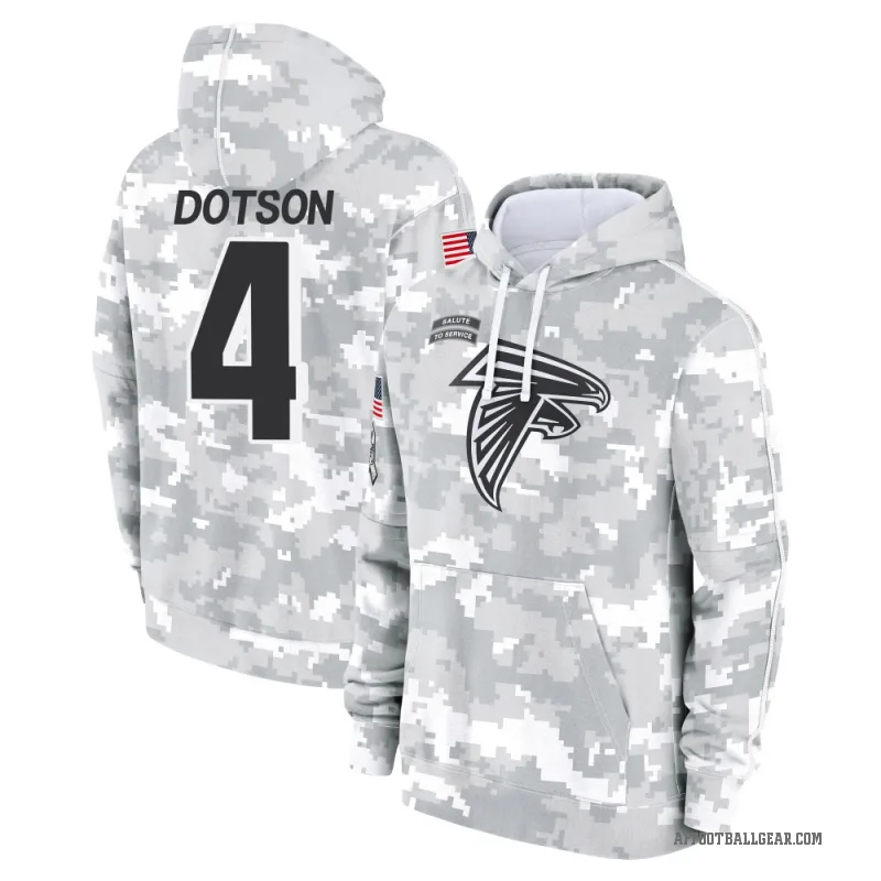 Jahan Dotson Youth Camo Atlanta Falcons Arctic 2024 Salute to Service Club Fleece Pullover Hoodie