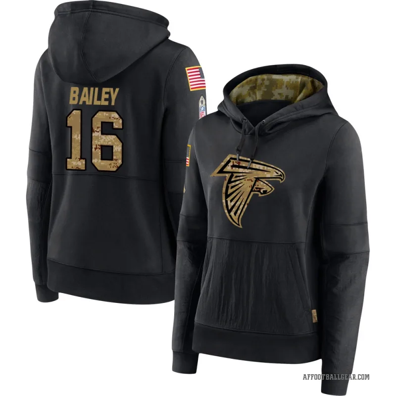 Jake Bailey Women's Black Atlanta Falcons 2020 Salute to Service Sideline Performance Pullover Hoodie