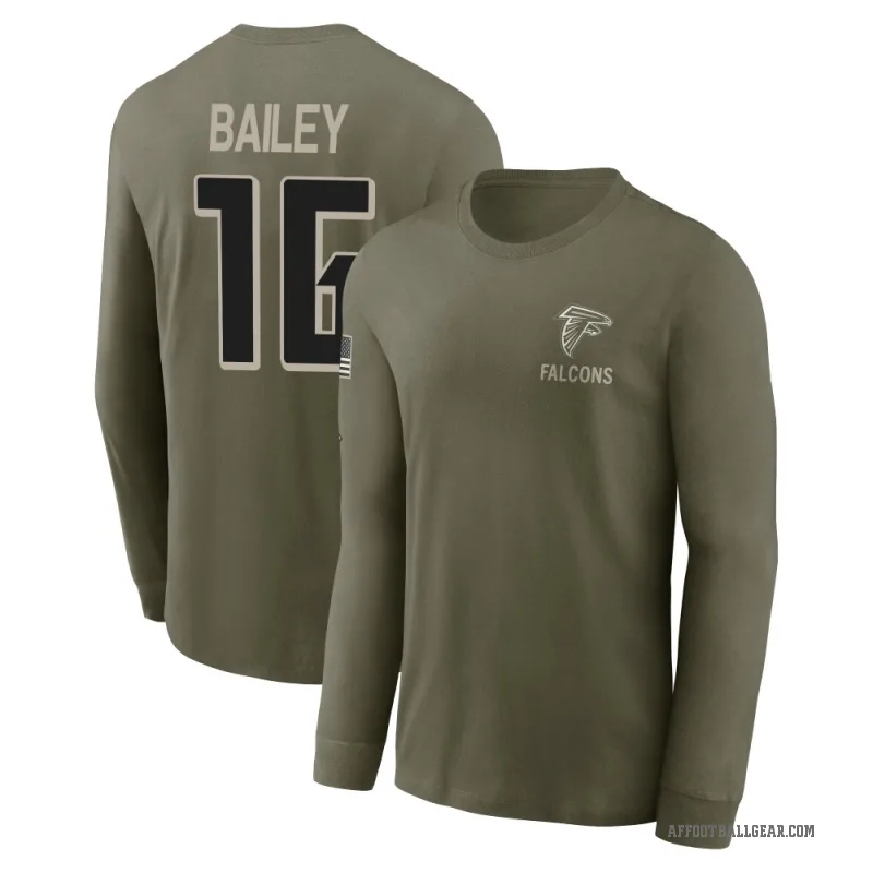 Jake Bailey Youth Olive Atlanta Falcons 2025 Salute to Service Sideline Long Sleeve T-Shirt