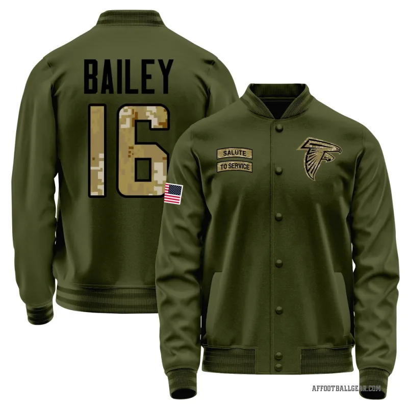 Jake Bailey Youth Olive Atlanta Falcons Salute to Service Sideline Performance Jacket