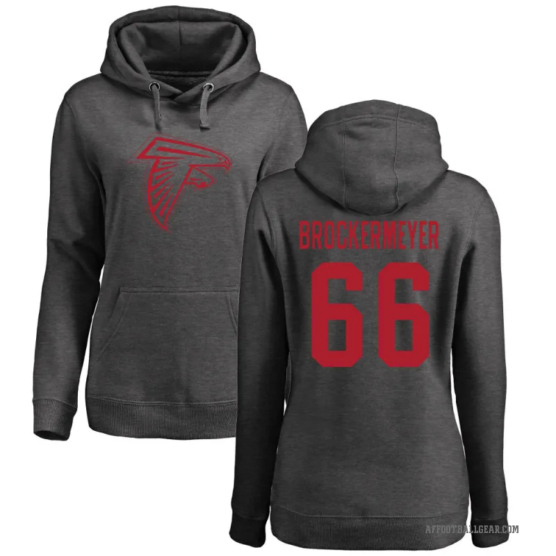 James Brockermeyer Women's Atlanta Falcons Pro Line by Branded Ash One Color Pullover Hoodie