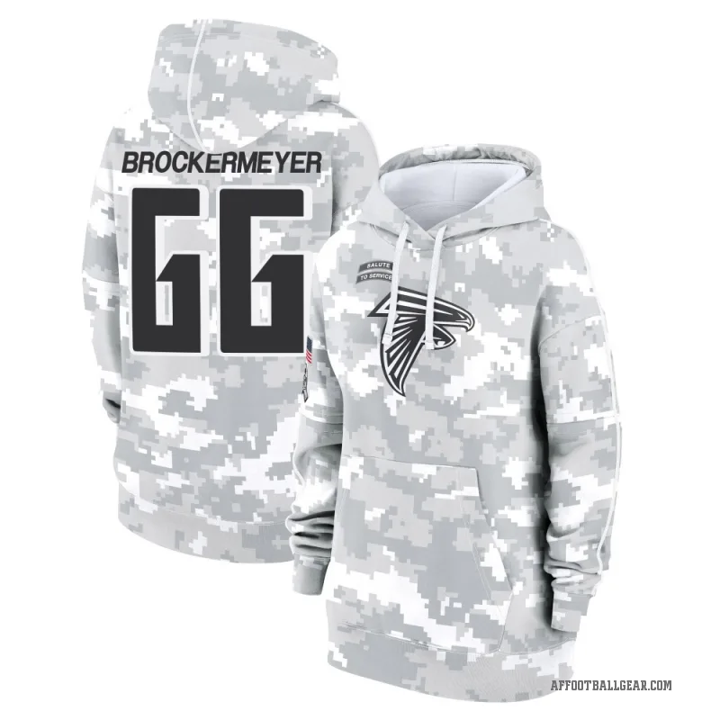 James Brockermeyer Women's Camo Atlanta Falcons Arctic 2024 Salute to Service Club Fleece Pullover Hoodie
