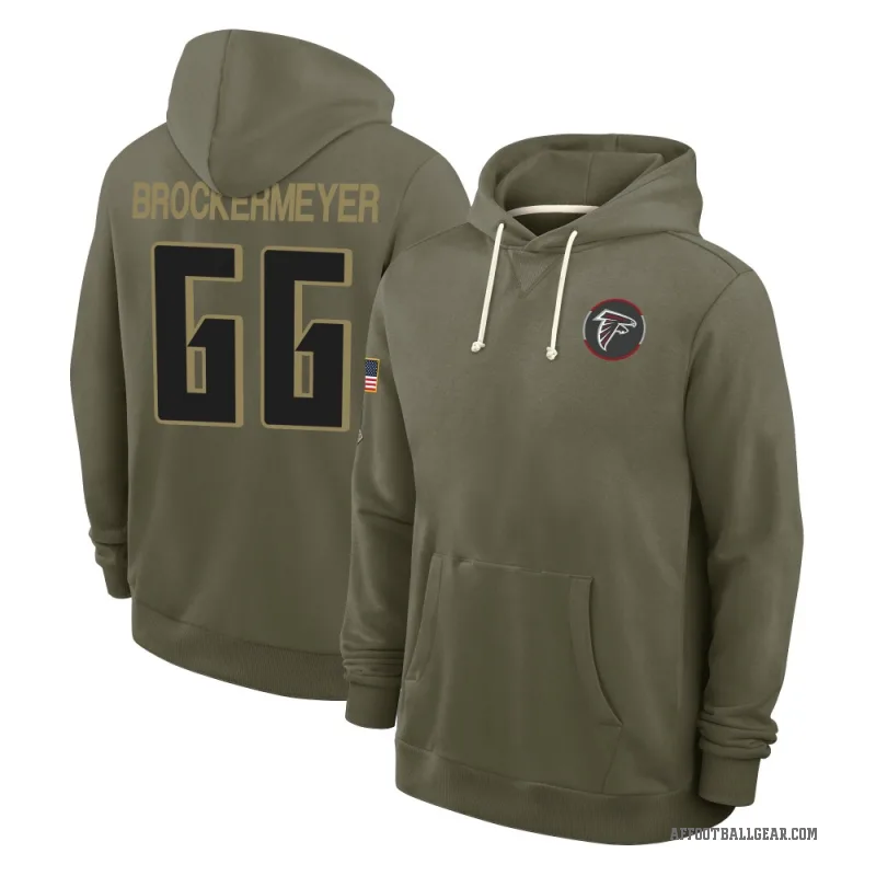 James Brockermeyer Youth Olive Atlanta Falcons 2025 Salute to Service Hoodie