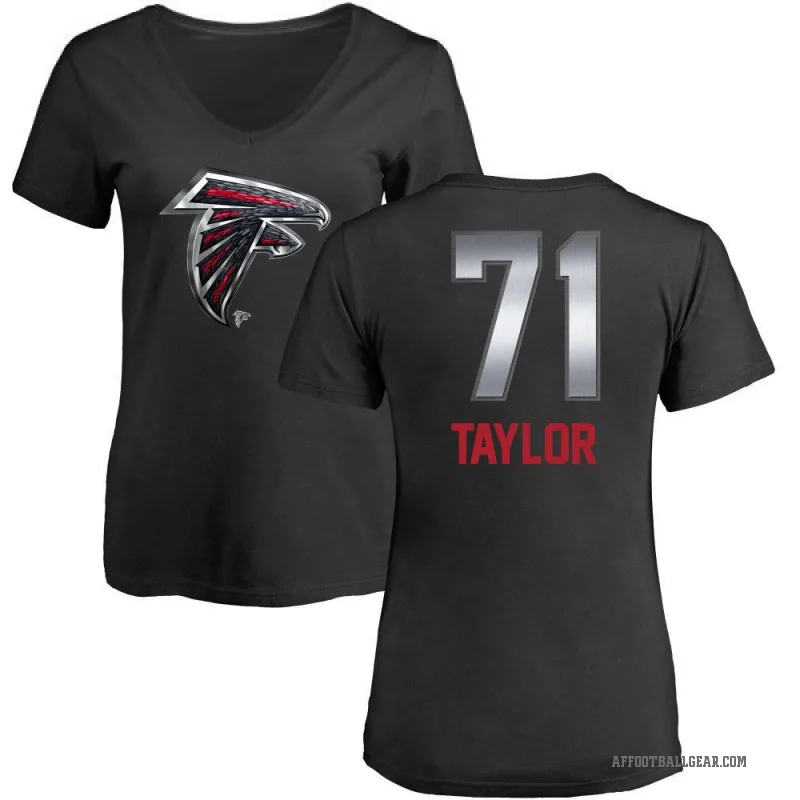 Jawaan Taylor Women's Black Atlanta Falcons Midnight Mascot T-Shirt -