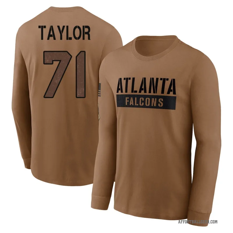 Jawaan Taylor Youth Brown Atlanta Falcons 2023 Salute To Service Long Sleeve T-Shirt