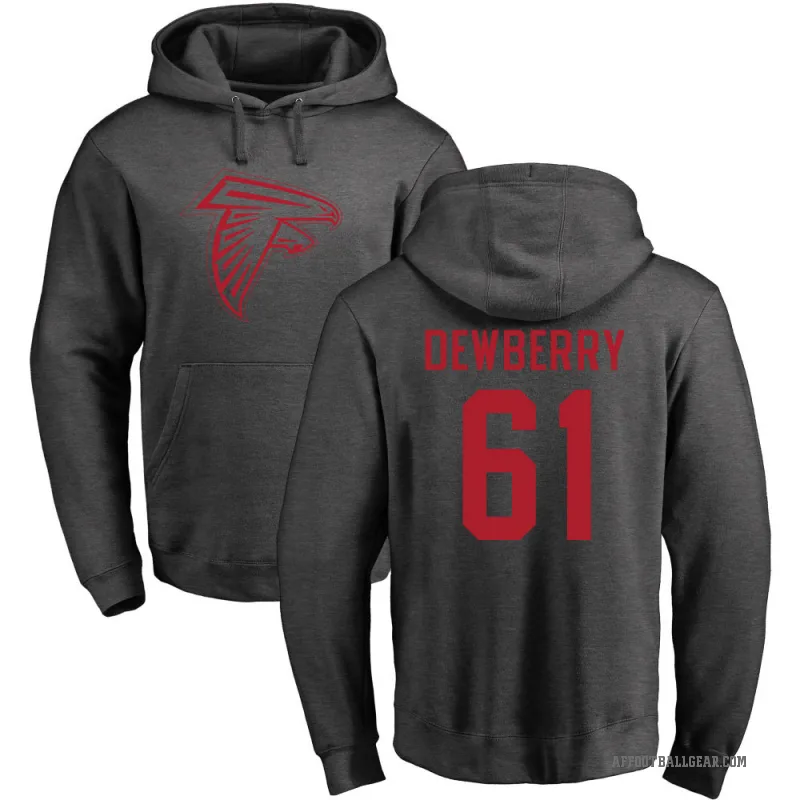 Kam Dewberry Men's Atlanta Falcons Pro Line by Branded Ash One Color Pullover Hoodie