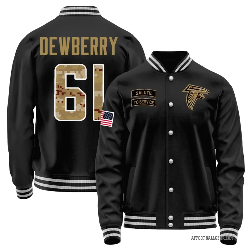 Kam Dewberry Men's Black Atlanta Falcons Salute to Service Sideline Performance Jacket