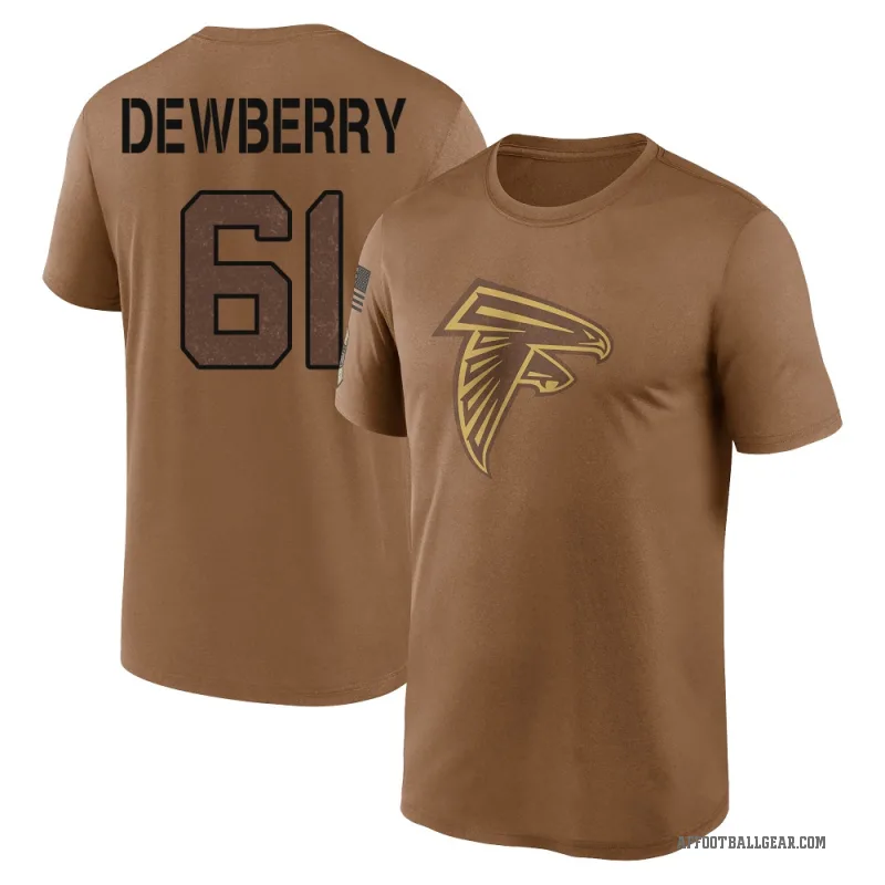Kam Dewberry Men's Brown Atlanta Falcons 2023 Salute To Service Performance T-Shirt
