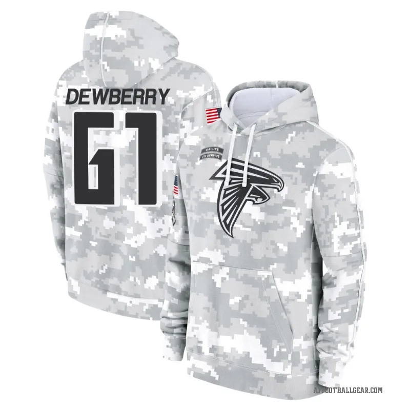 Kam Dewberry Men's Camo Atlanta Falcons Arctic 2024 Salute to Service Club Fleece Pullover Hoodie