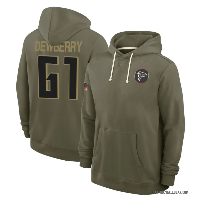Kam Dewberry Men's Olive Atlanta Falcons 2025 Salute to Service Hoodie