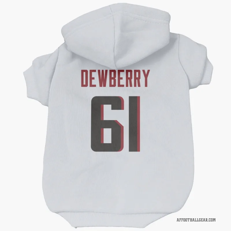 Kam Dewberry  White Atlanta Falcons  Cat & Dog Pet Hoodie