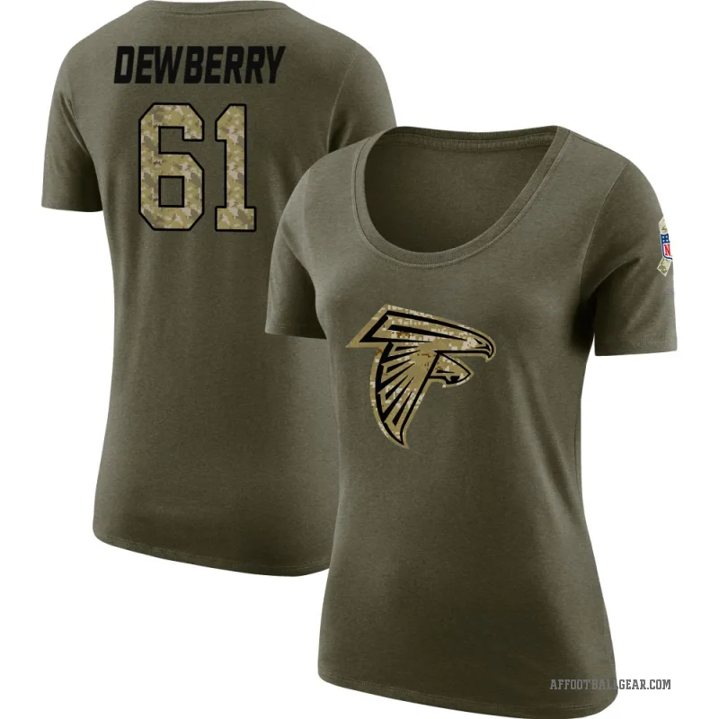 Kam Dewberry Women's Olive Atlanta Falcons Salute to Service Scoop Neck T-Shirt