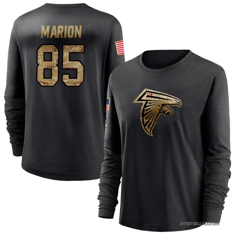 Keelan Marion Women's Black Atlanta Falcons 2020 Salute To Service Sideline Performance Long Sleeve T-Shirt