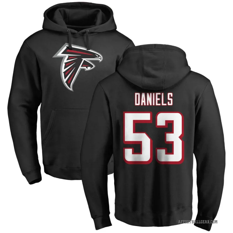 Kendal Daniels Men's Black Atlanta Falcons Pro Line Logo Pullover Hoodie