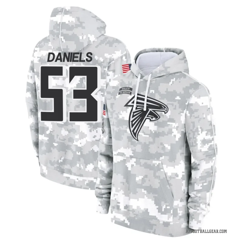 Kendal Daniels Men's Camo Atlanta Falcons Arctic 2024 Salute to Service Club Fleece Pullover Hoodie