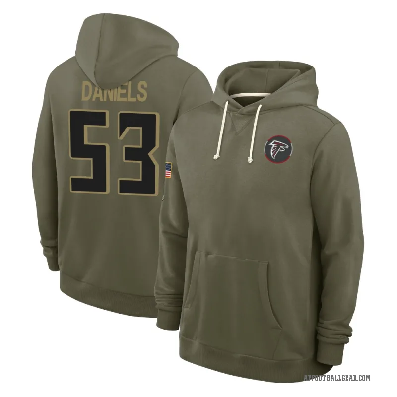 Kendal Daniels Men's Olive Atlanta Falcons 2025 Salute to Service Hoodie