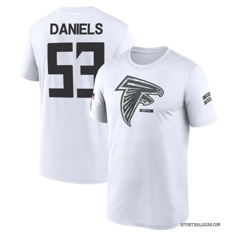 Kendal Daniels Men's White Atlanta Falcons 2024 Salute to Service Performance T-Shirt