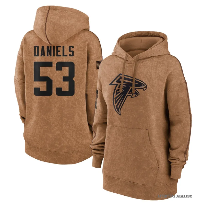Kendal Daniels Women's Brown Atlanta Falcons 2023 Salute To Service Pullover Hoodie